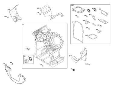 Cylinder Group Diagram and Parts List for 385447-0008-B5 200000 - 399999 Briggs and Stratton Engine